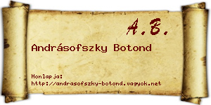 Andrásofszky Botond névjegykártya