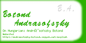 botond andrasofszky business card